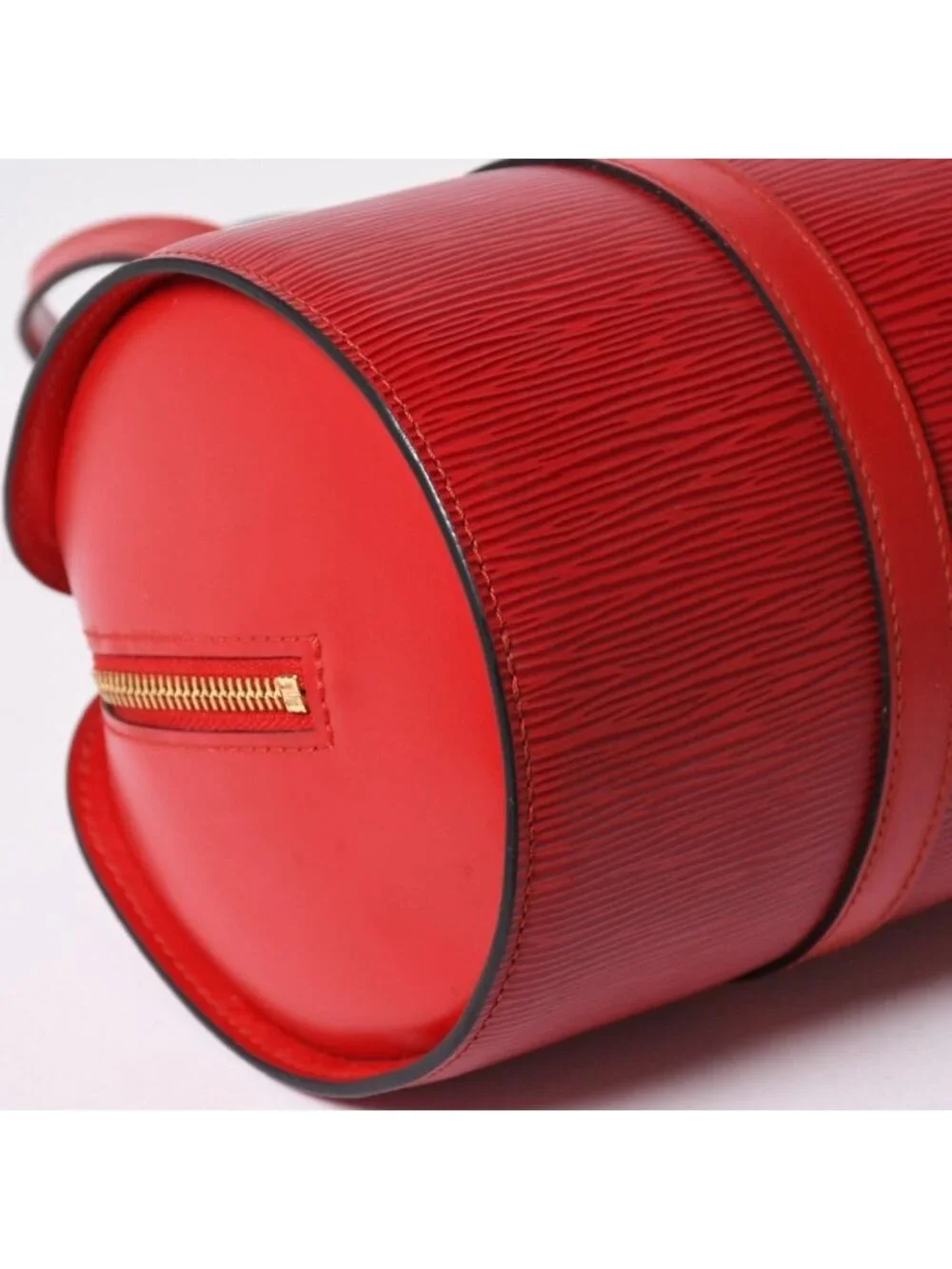 Louis Vuitton Soufflot Handbag Epi Leather Red Gold